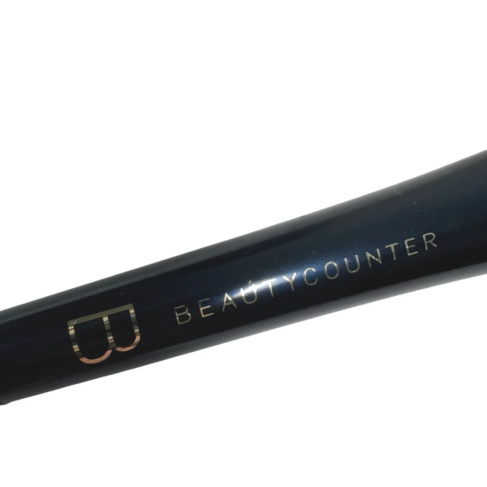 Beautycounter Flat Foundation Brush Black Tapered Liquid Cream Makeup Tool
